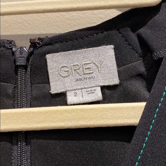 Grey Jason Wu V-Neck Dress Black Size 2 NEVER WORN - Picture 4 of 5